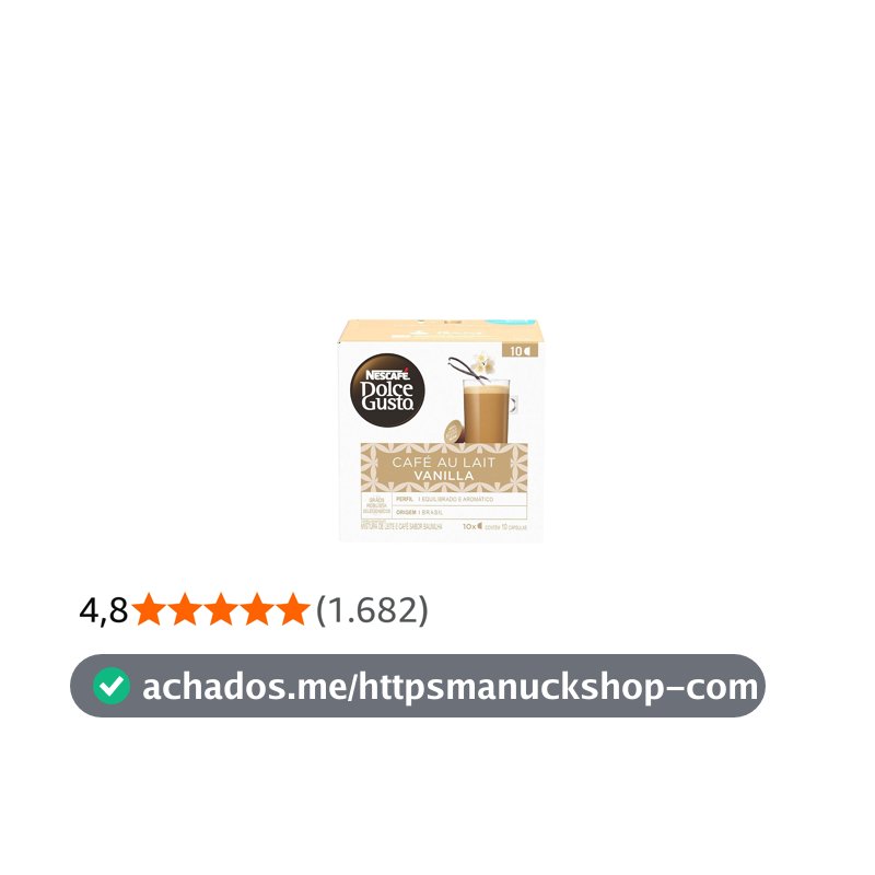 Cápsula Nescafé Dolce Gusto Café AU Lait Vanilla c/10 110g