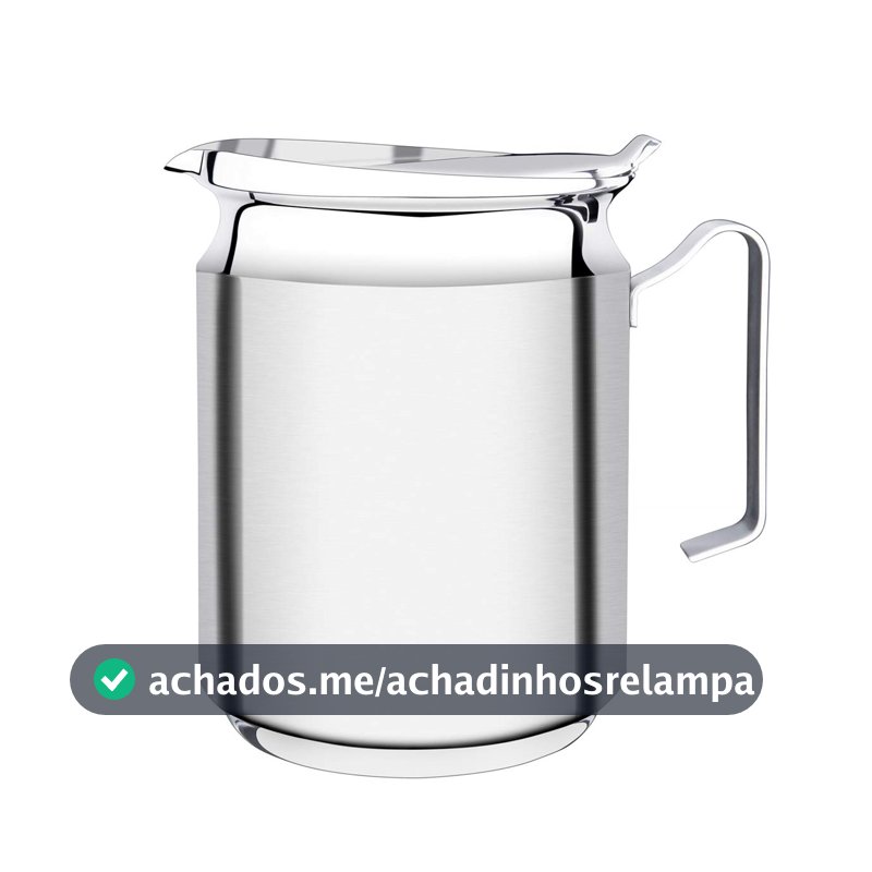 Jarra Tramontina para Água em Aço Inox com Tampa 12,6 cm 2 L