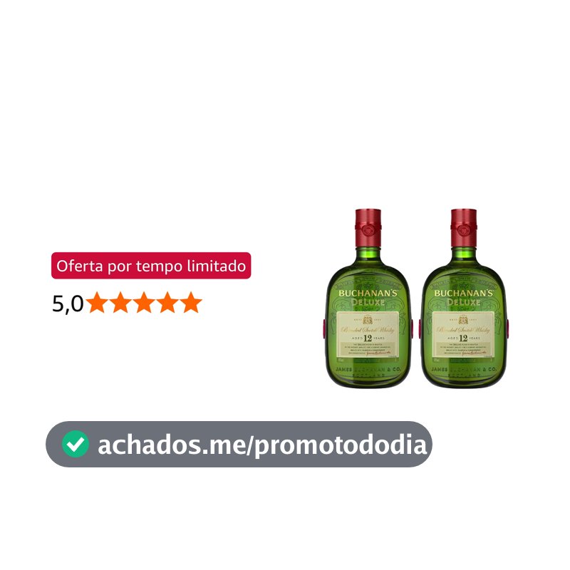 KIT 02 BUCHANAN'S DELUXE BLENDED SCOTCH WHISKY ESCOCÊS 12 ANOS 1000ML