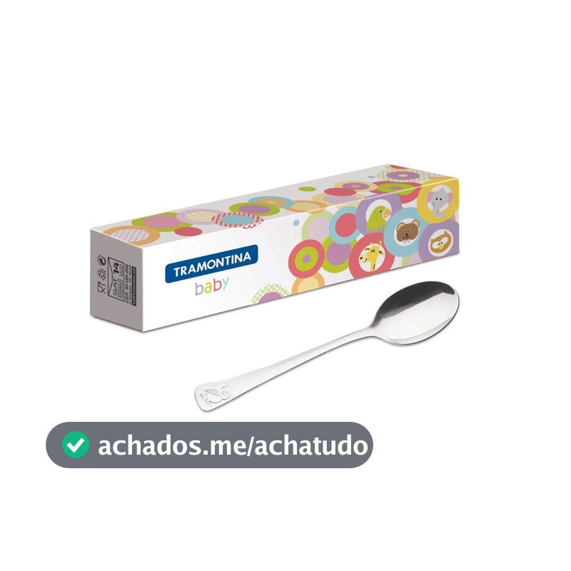 Colher Infantil Tramontina Baby Friends em Aço Inox