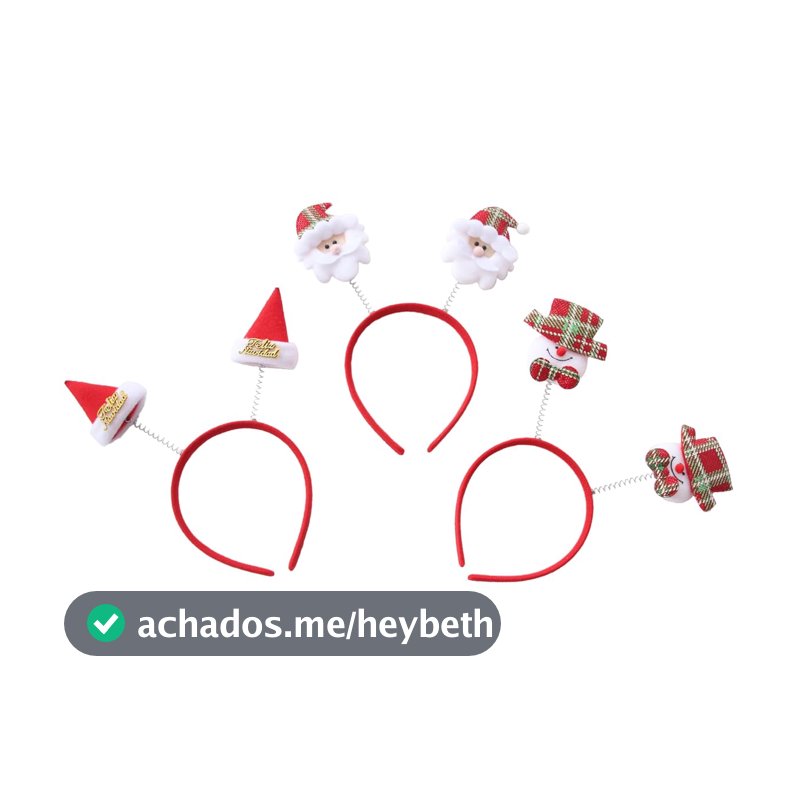 Rio Master Tiara de Natal com Mola e Enfeites Natalinos