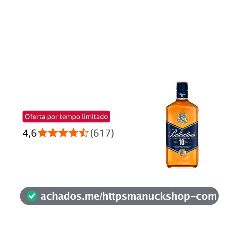 Whisky Escocês Blended 10 Anos Ballantine's Garrafa 750ml