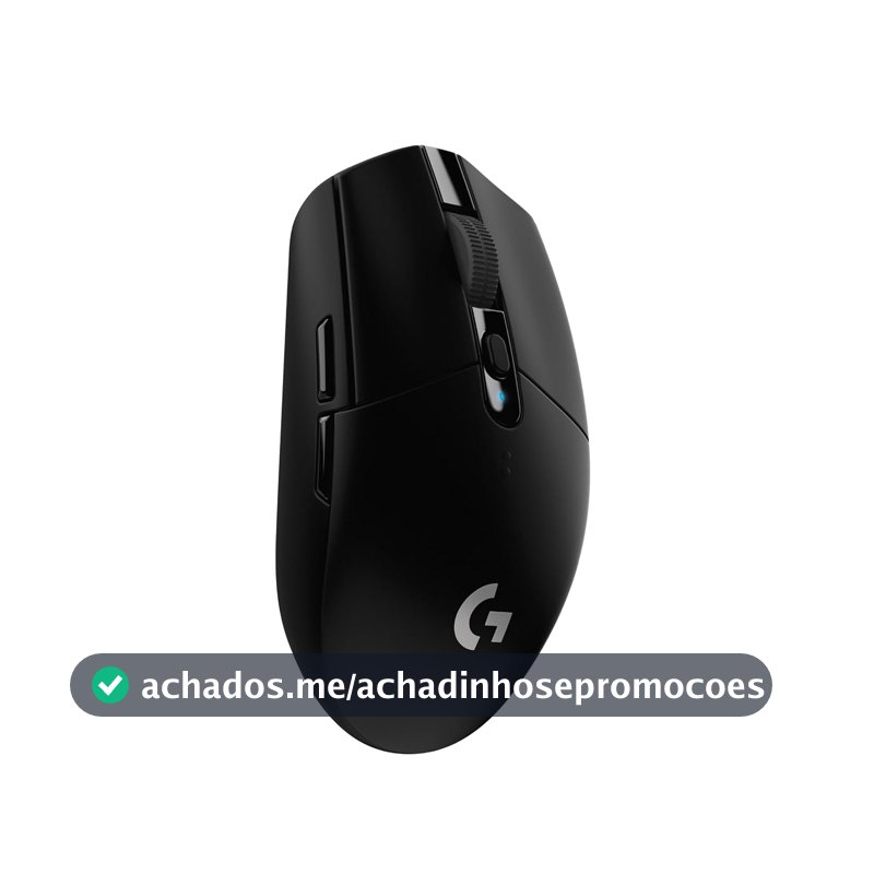 Mouse Gamer Sem Fio Logitech G305 LIGHTSPEED com 6 Botões Programáveis e Até 12.000 DPI - Preto