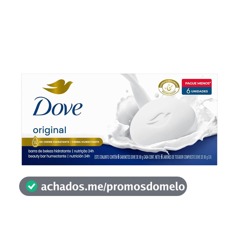 Dove Sabonete em Barra Original 90g 6 Unidades