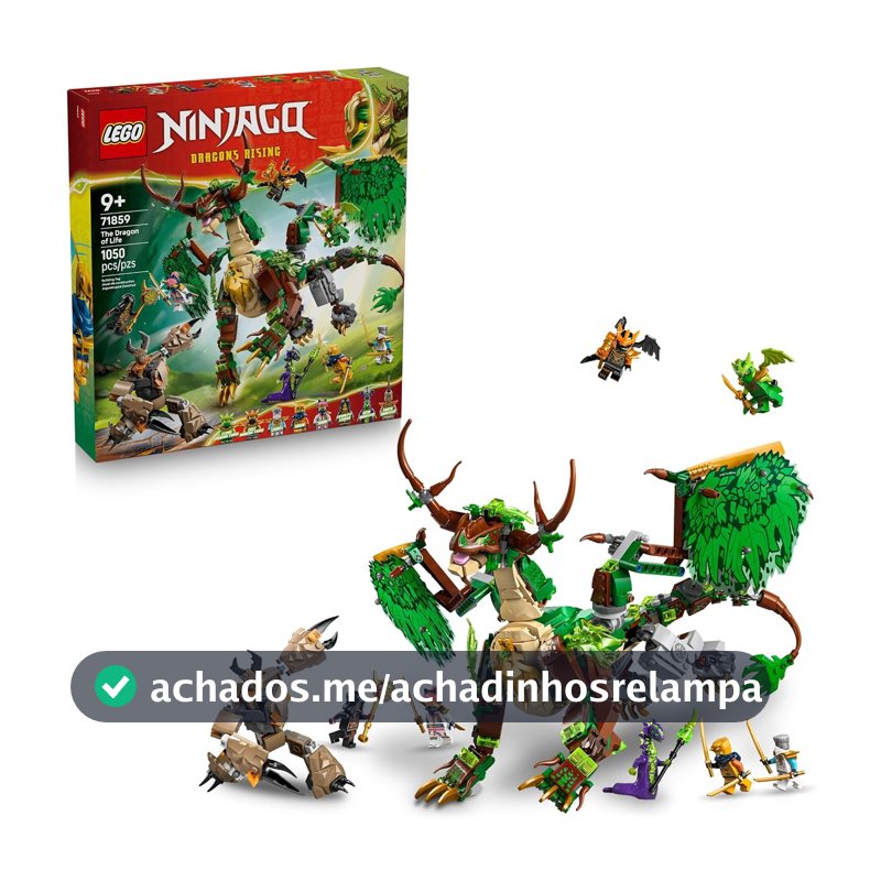 LEGO NINJAGO O Dragão da Vida, Brinquedo de Dragão 71859 (1.050 Peças)