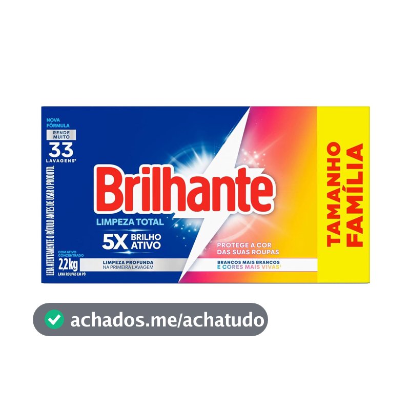 Brilhante Limpeza Total - Sabão Em Pó 2 2Kg