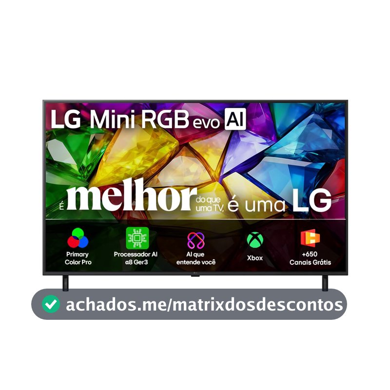 Smart TV LG Mini RGB evo AI 4K MRGB85 65 polegadas 2026