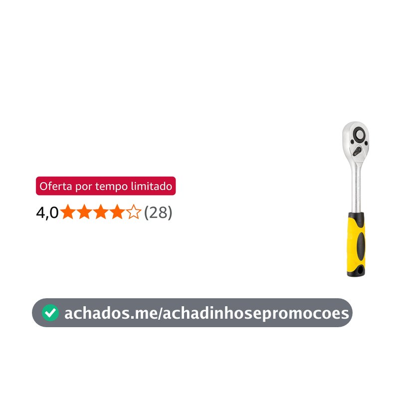 EDA Catraca Cromo Vanádio Encaixe 1/2' Eda