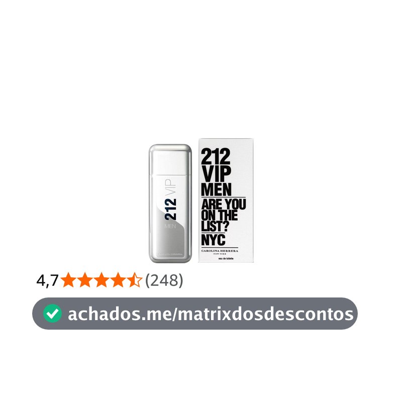 212 Vip Men Eau de Toilette 100ml Masculino