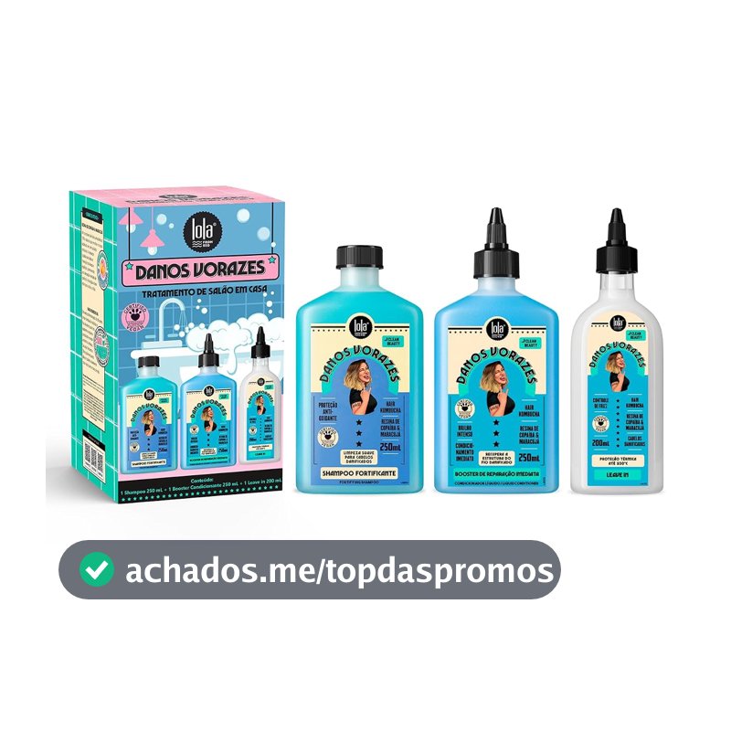 Kit Danos Vorazes (Shampoo + Condicionador + Leave in) - Lola From Rio