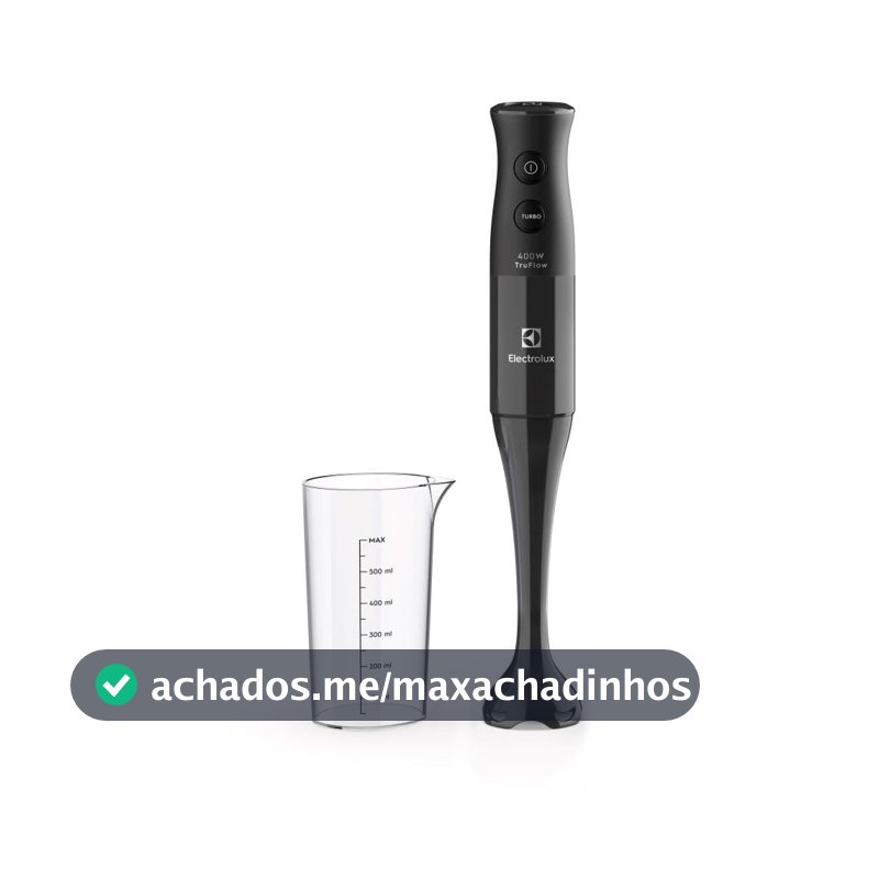 Mixer de mão Electrolux Preto 400W com Tecnologia TruFlow 1 velocidade função turbo EIB05 127V