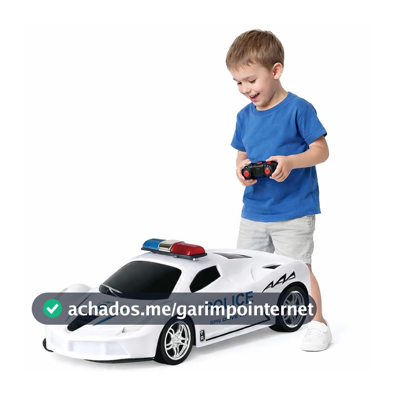 Carro de Polícia Controle Remoto Infantil – Brinquedo para Crianças de 3 a 7 Anos
