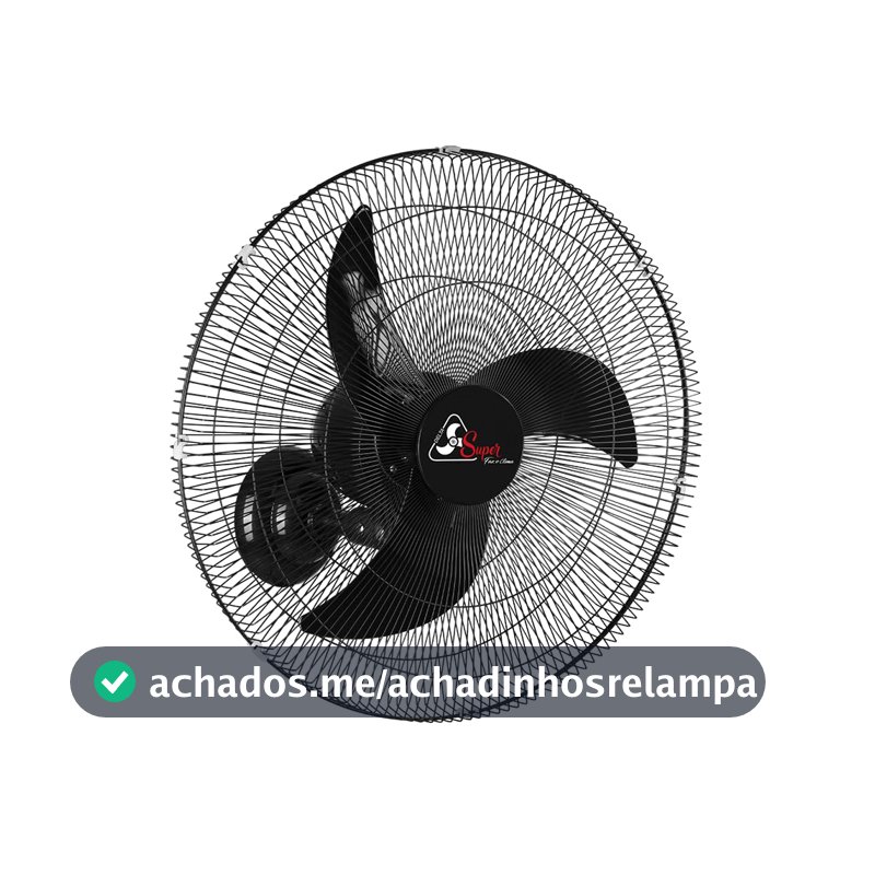 Venti-Delta Oscilante Parede Super 65 cm, Bivolt 160 Fios, 756332, 230 W, Preto