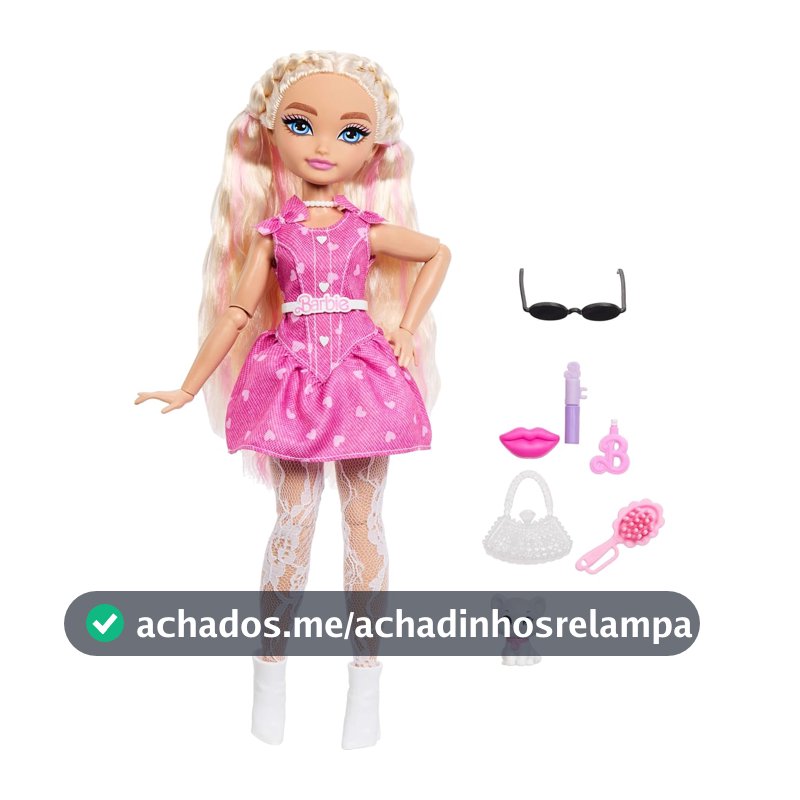 Boneca Barbie Dream Besties Malibu com Vestido Rosa Mattel., multicolorido