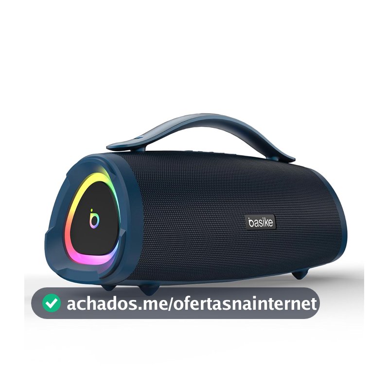 Basike Caixa de Som Bluetooth Portátil, 160W RMS (200W Pico), TWS Estéreo