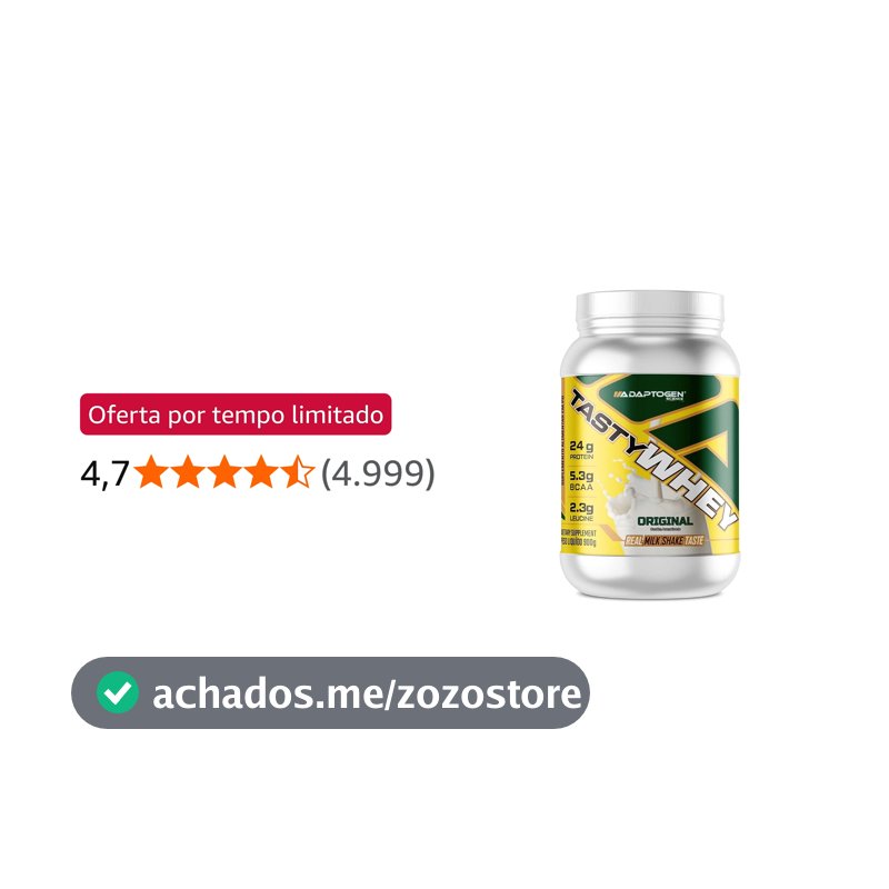 Adaptogen Tasty Whey Original 900g (Embalagem Pode Mudar)
