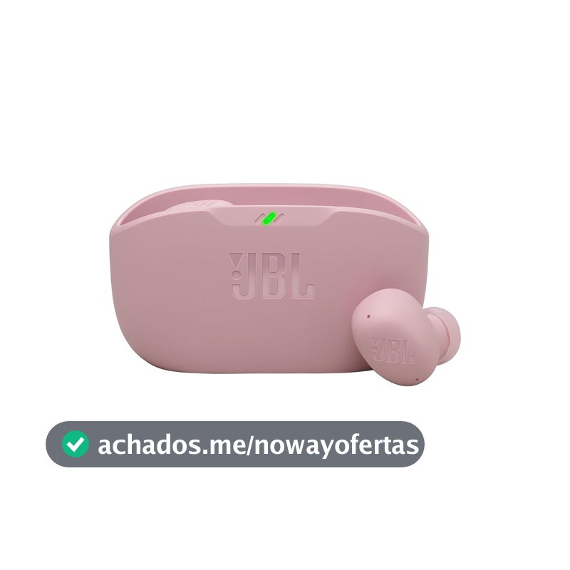 JBL, Fone de Ouvido Sem Fio, JBL, Bluetooth, Wave Buds 2, Intra Auricular, Sem Fio, Resistente À Água e Poeira - Rosa
