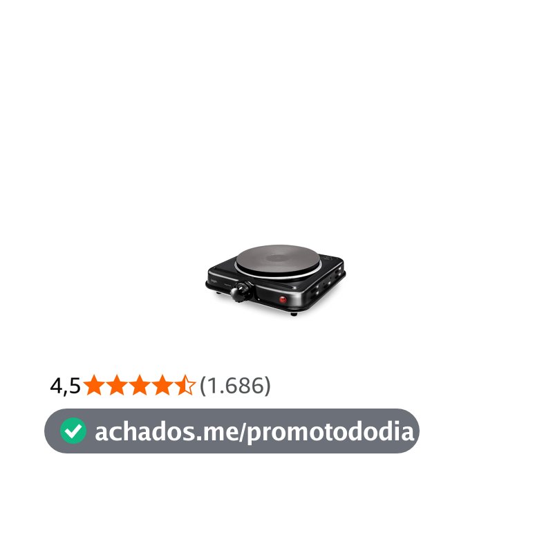 Fogão Elétrico Portátil Cooktop Elgin Single Cook 1 Boca - 110V