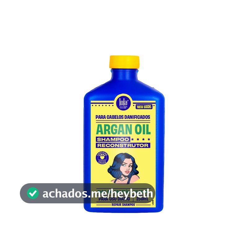 Lola From Rio – Óleo de Argan – Xampu, repara todos os tipos de cabelos danificados