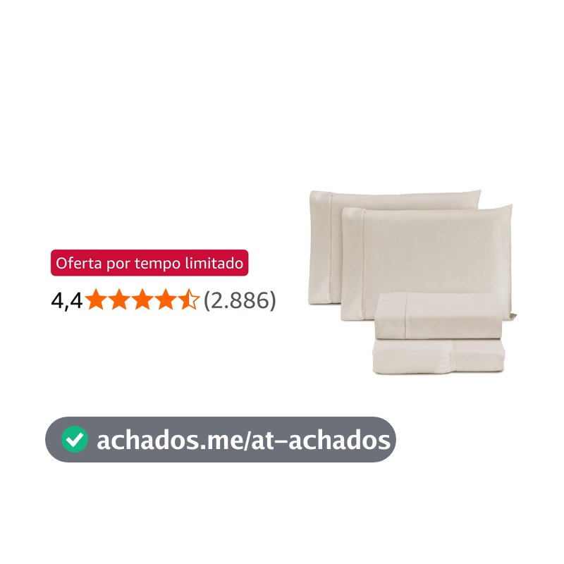 Jogo de Cama Casal Padrão Percal 400 Fios Ponto Palito 04 Peças, Antiácaro, Não faz bolinha Toque Extra Macio – Branco -