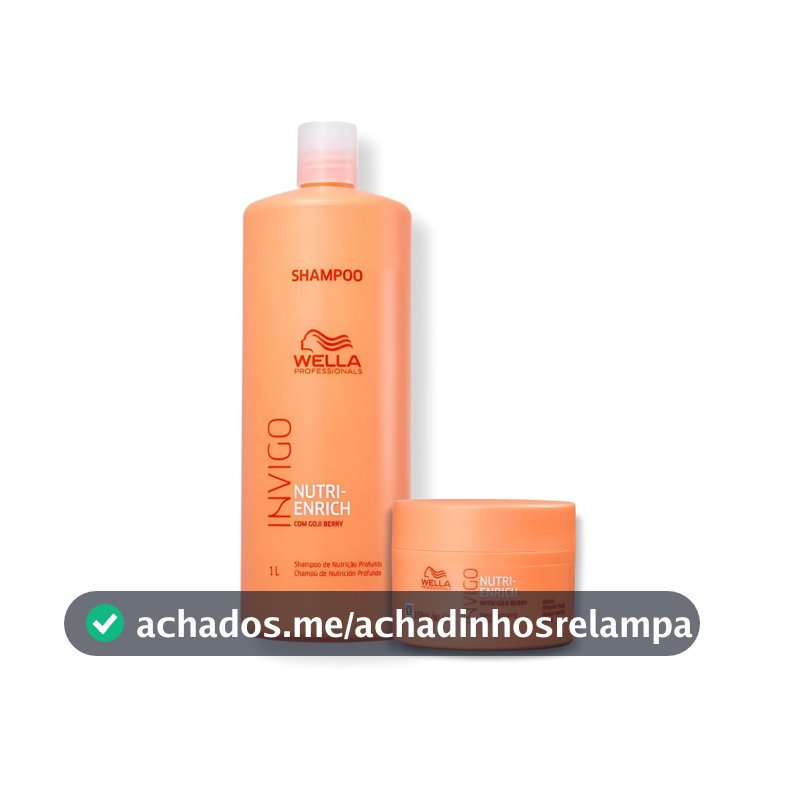 Kit Wella Nutri-Enrich - Shampoo 1L e Máscara 150g Enrich