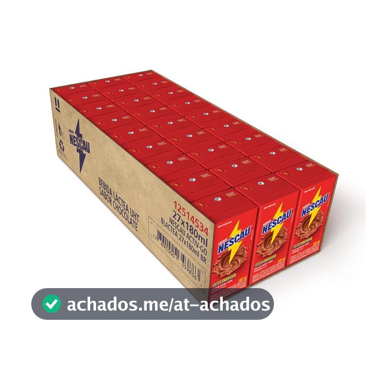 Bebida Láctea Nescau, 180ml, Pack com 27 Unidades