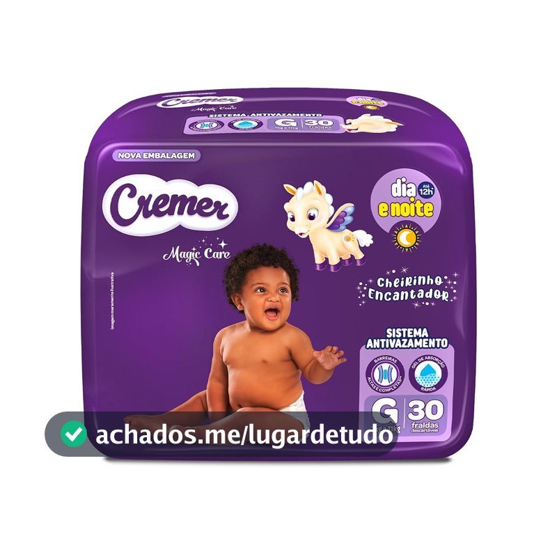 Fralda Cremer Econômica G 30 Unidades
