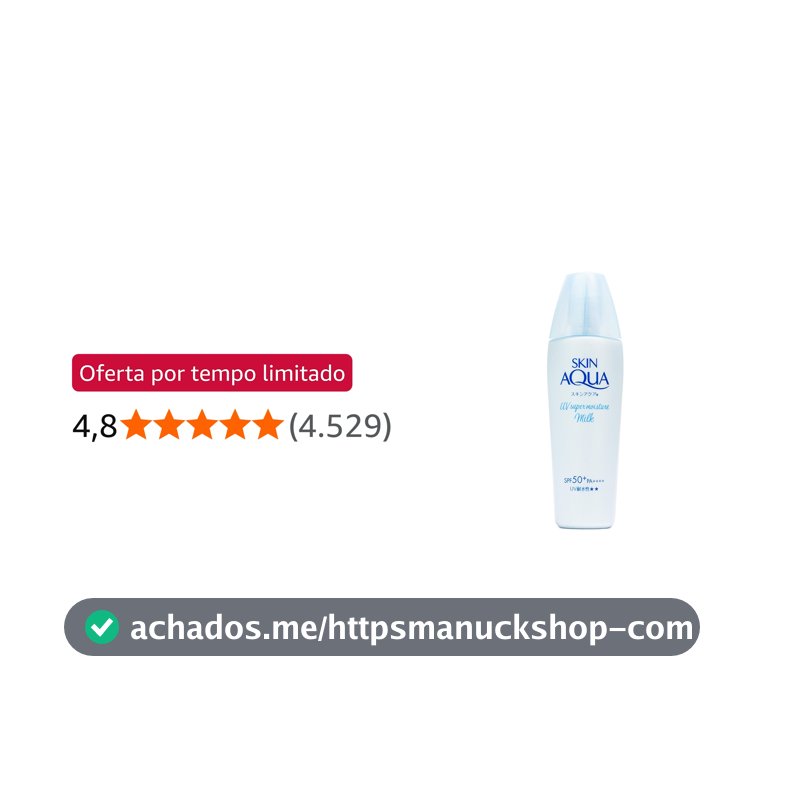SKIN AQUA® Super Moisture Milk 40g - Protetor Solar Facial sem cor FPS50 com Ácido Hialurônico e Textura Leve