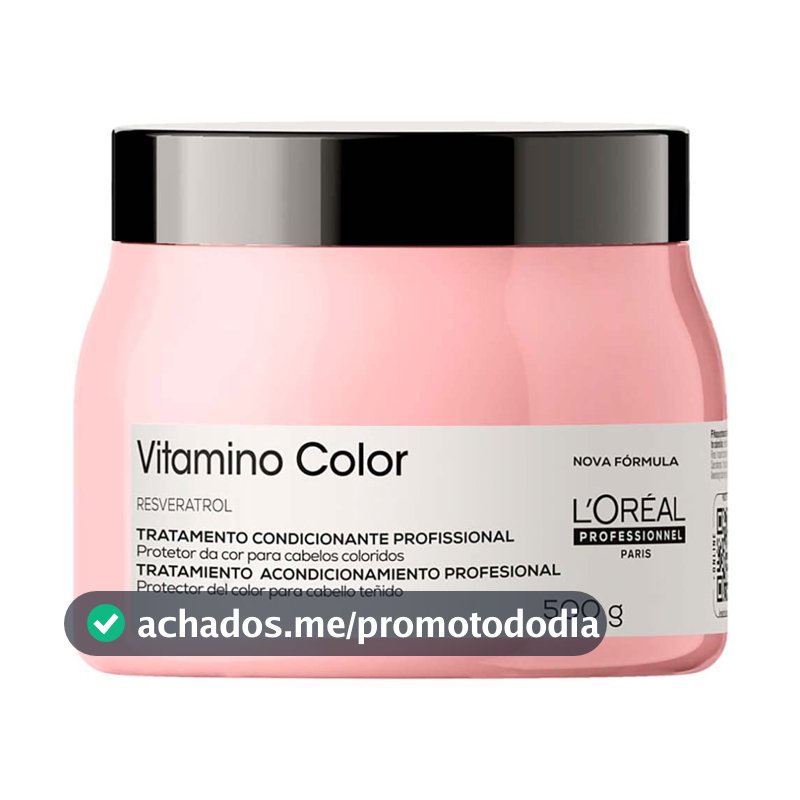 L'Oréal Professionnel Máscara de Tratamento Vitamino Color, Protege e preserva a cor do cabelo, Aumenta o Brilho e a Vibração da Cor, Hidrata e Desembaraça, Para cabelos com coloração
