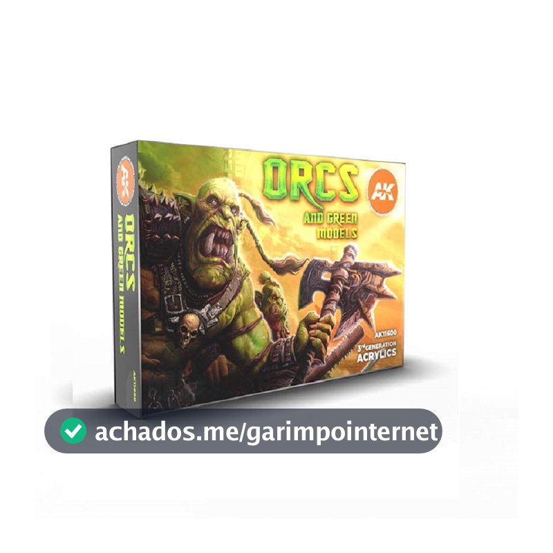 AK Interactive Orcs and Green Creatures - Plastic Model Building Paints and Accessories # 11600_AB
