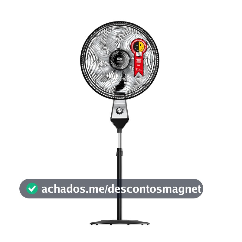 WAP Ventilador de Coluna 50cm FLOW TURBO, com Tecnologia Silenciosa e Econômica, 8 Pás e 3 Velocidades, 180W 127V