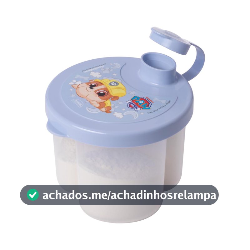Plasútil Dosador de Leite em Pó de Plástico Patrulha Canina Azul