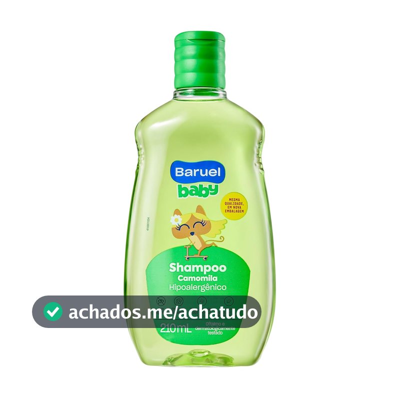 Shampoo Infantil Camomila 210ml – Baruel Baby