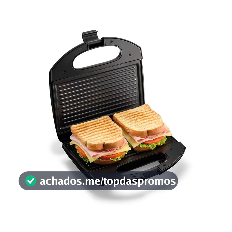 Sanduicheira Brunch Time 2 em 1 Elgin Sanduicheira e Grill Antiaderente Preta 110V, Moderno