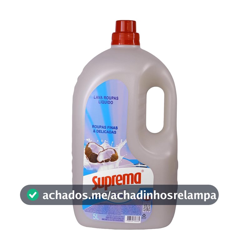 Suprema Lava Roupas Coco 5L - Nova embalagem (Pode variar)