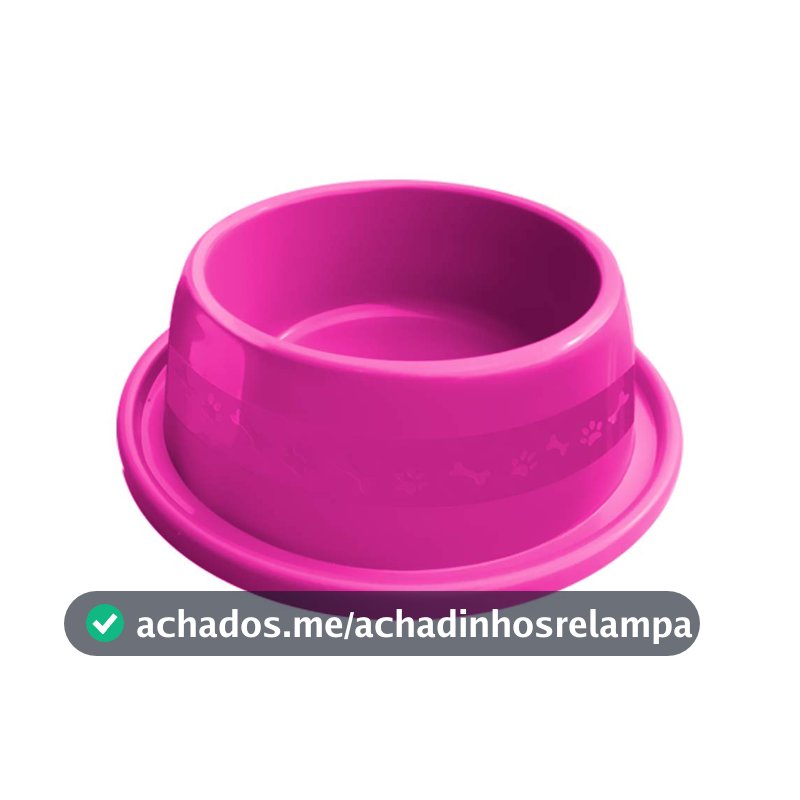 Furacão Pet Comedouro Plástica Anti-Formiga N.1 350Ml Rosa Para Cães