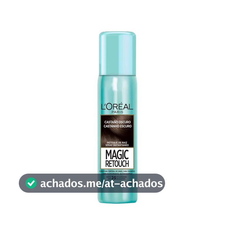 Magic Retouch Spray Retoque De Raiz Instantâneo L'Oréal Paris Castanho Escuro