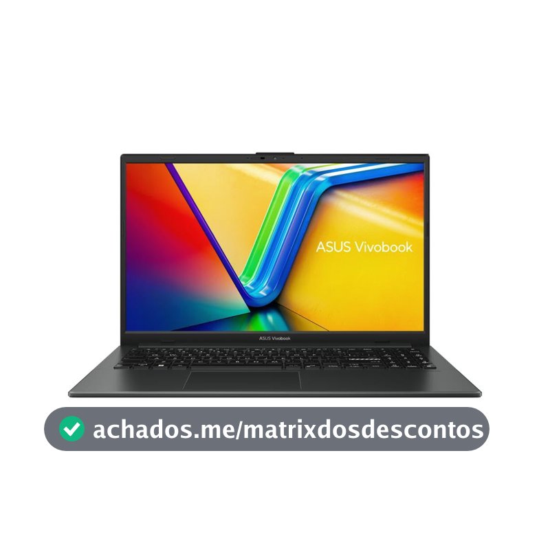 Notebook ASUS VivoBook Go, 15 AMD Ryzen 5 7520U, 8 GB, 256 GB SSD, W11 Home Tela 15,6" FHD, Mixed Black - E1504FA-NJ825W