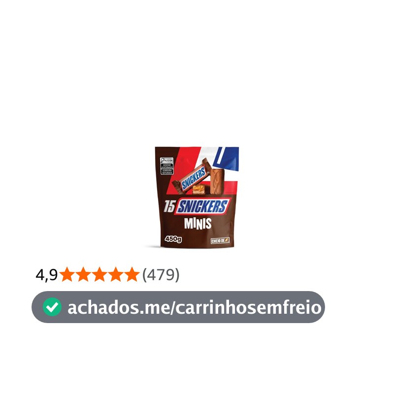 Chocolate Snickers Original Minis 15Un