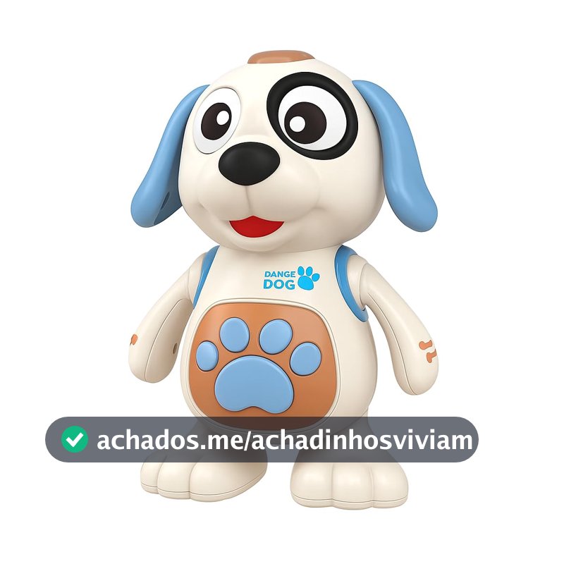 DM Toys Brinquedo Interativo Musical Mexe Danca Luz e Som Dancing Cachorro