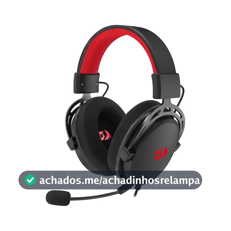 Headset Gamer Redragon Cragblade Preto Drivers 53mm Microfone Removível H541