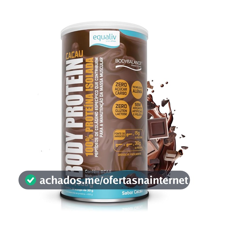 BODY PROTEIN SABOR CACAU - 600 G - EQUALIV