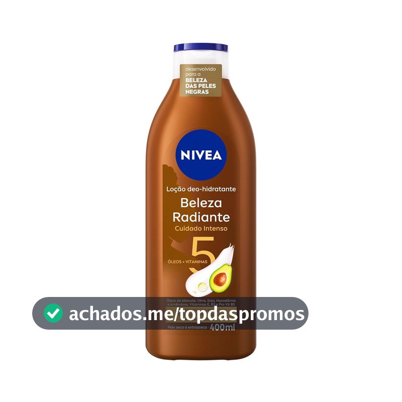 Loção Hidratante Desodorante NIVEA, para Peles Negras, 400ml