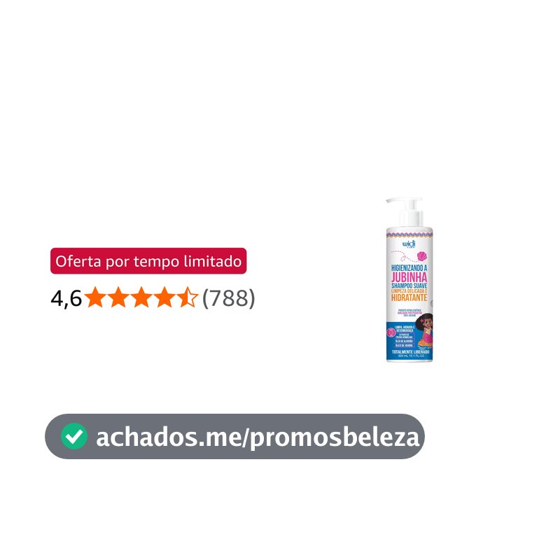 Widi Care Shampoo Higienizando a Jubinha Limpeza Delicada e Hidratante 300ml