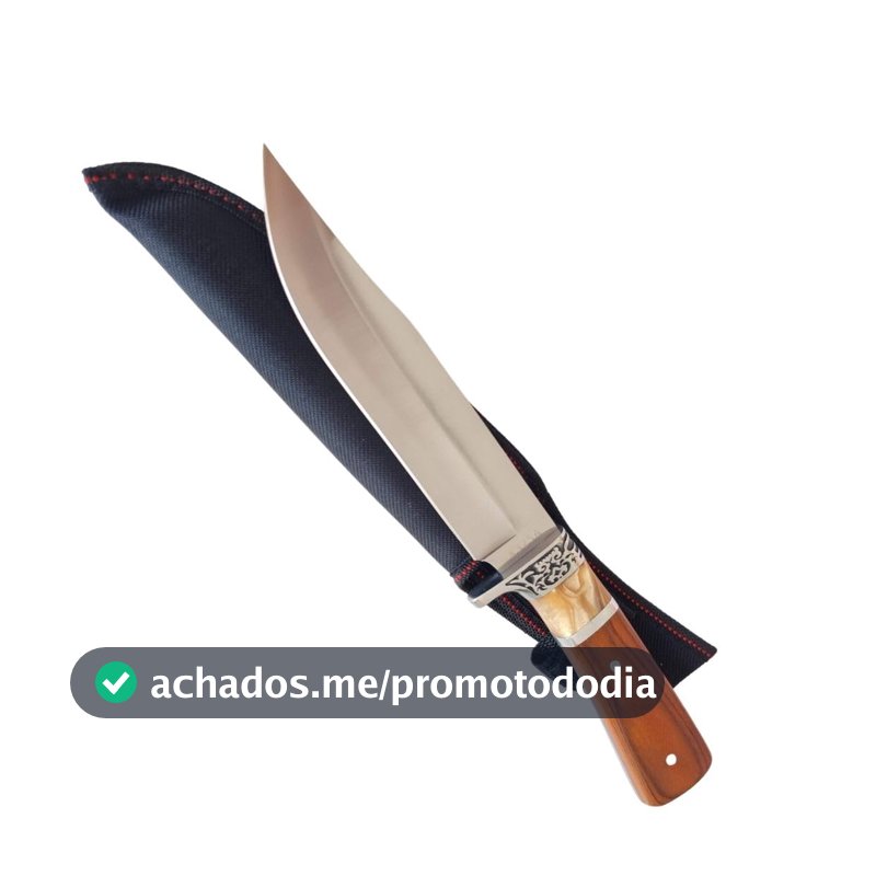Oferta por tempo limitado: FACAS FR Faca Tática Churrasco Camping 8" Inox 420 Cabo Madeira com Bainha