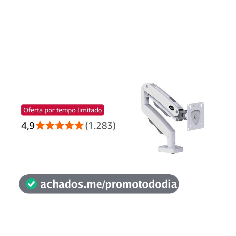 Suporte Articulado de Mesa com Pistão a Gás para Monitores de 17' a 35' Branco - F80W ELG