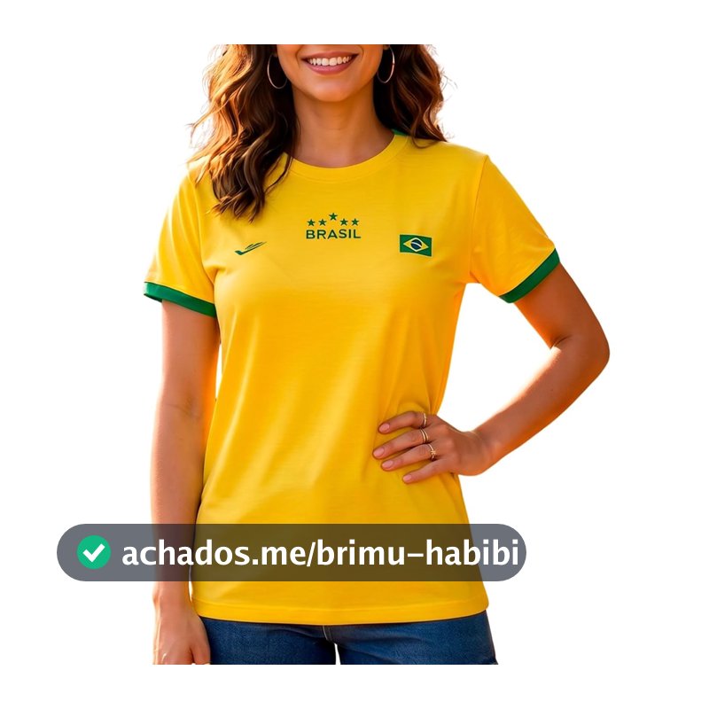 Camisa do Brasil Feminina Copa 2026 Camiseta Seleção Brasileira Estampada Elite Dry Fit Proteção UV Torcedor