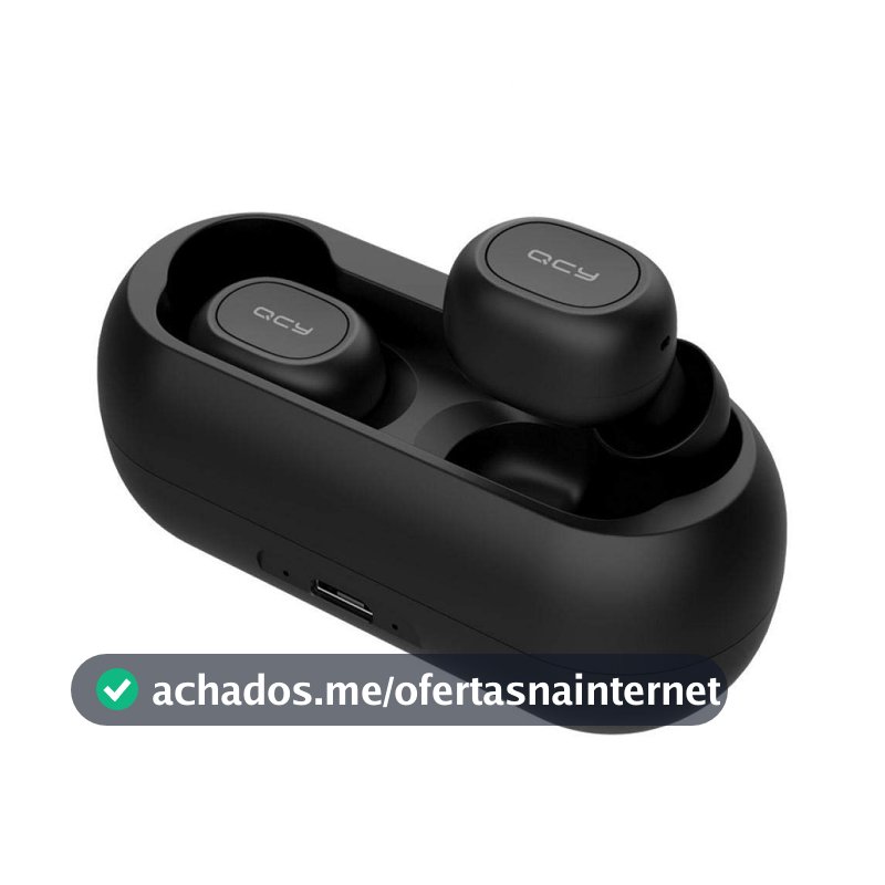 Fone de Ouvido - Bluetooth - QCY T1C - 2020 - Preto