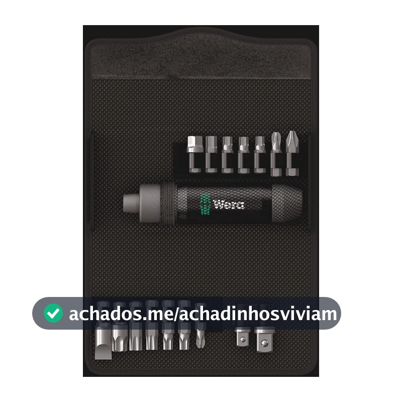 Wera 2090/17 Conjunto Parafusadeira de Impacto 90 Nm com Acessórios, Kit 17 Peças em Estojo Têxtil