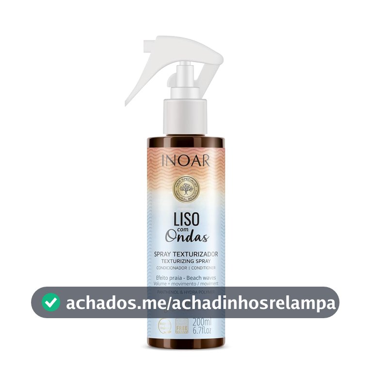 Texturizador Capilar Inoar Liso com Ondas, Efeito Praia, 200ml